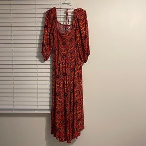 NWT RED AND BLACK MIDI DRESS